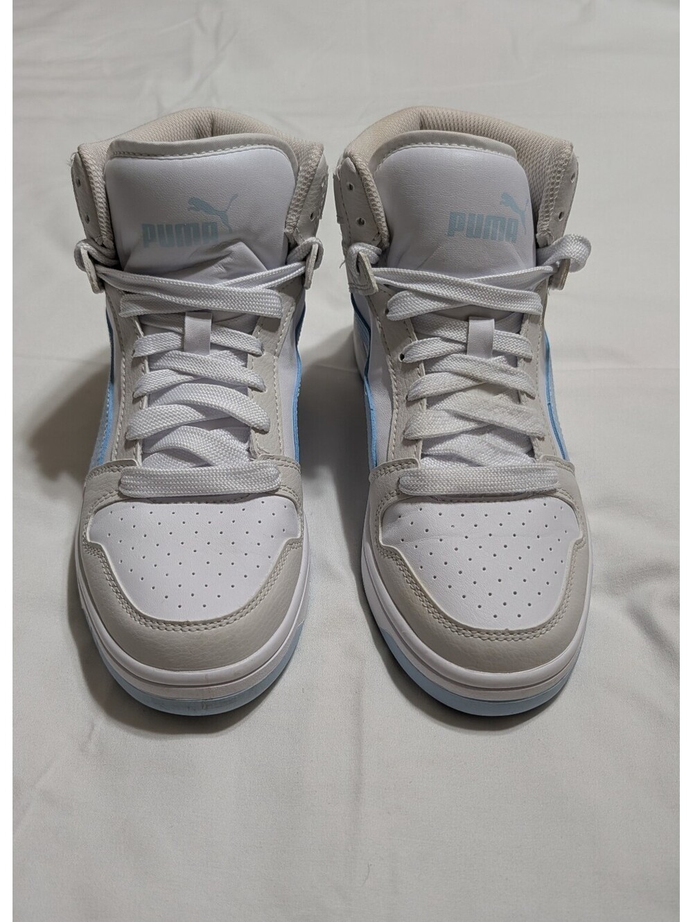 PUMA Rebound LayUp SL Women's Sneakers Size 7.5 White Elektro Blue